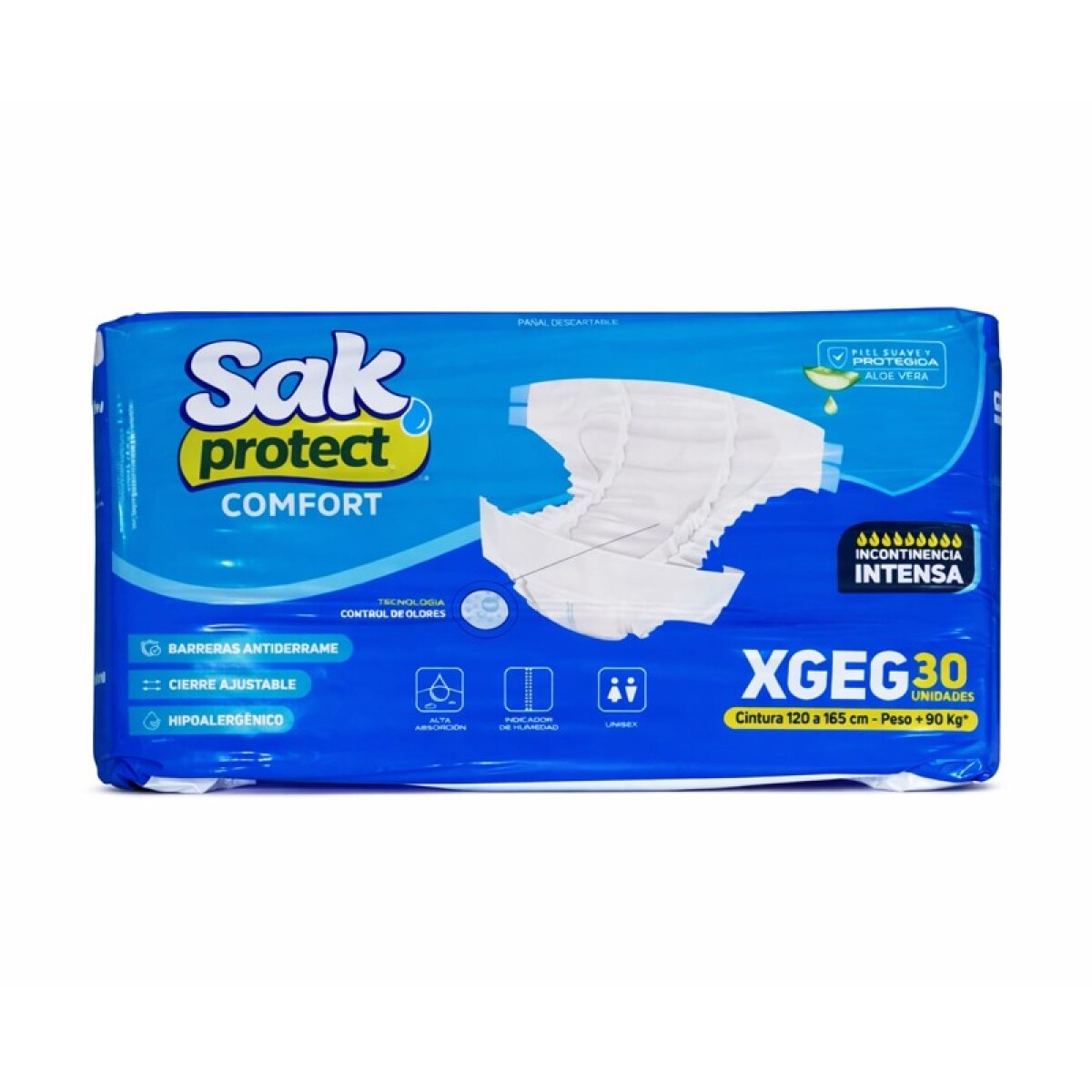 PAÑAL SAK PROTECT CONFORT TALLE XG 30 UNIDADES 