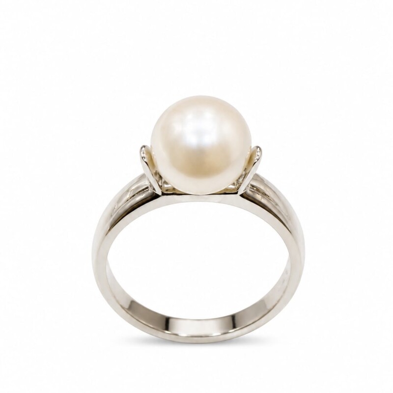 Anillo con perla al centro Anillo con perla al centro