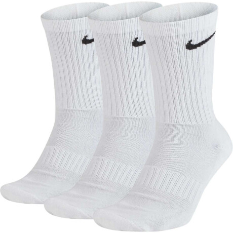 Medias Nike Everyday Cush Media larga 3-Pack de Hombre Blanco