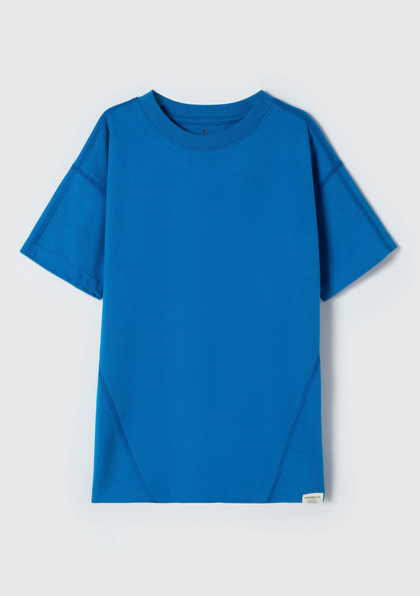 CAMISETA MM MASC - AZUL CARIBE/CHUMBO/BLANCO 