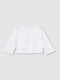 Blusa Tira Bordada En Volante Del Cuello Blanco