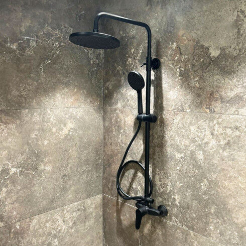Griferia BARRAl DE DUCHA EN NEGRO MATE - DE AC INOX 000