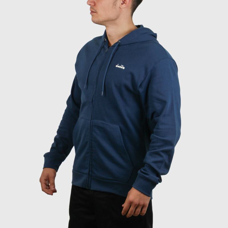 Diadora Men's Hoodie with zip- NAVY Marino