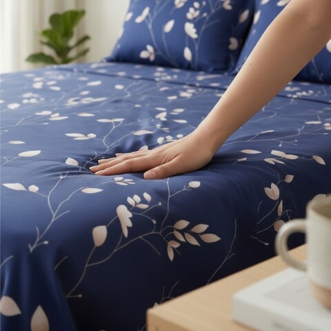 Juego De Sabanas 2 Plazas Toque Algodón Sommier Nocturna Flores Juego De Sabanas 2 Plazas Toque Algodón Sommier Nocturna Flores