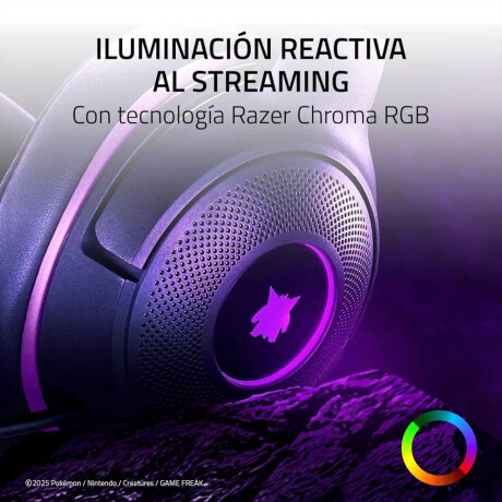 Auriculares Gamer Razer Kraken Kitty V2 USB Pokemon Gengar Auriculares Gamer Razer Kraken Kitty V2 USB Pokemon Gengar