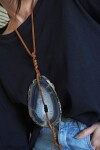 Simple Ágata Necklaces Gris