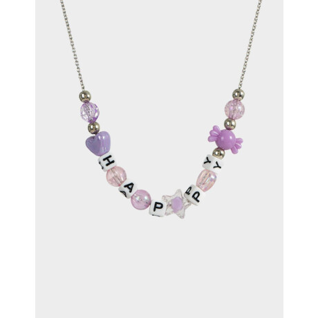 Collar Corto Infantil Beads Plateado