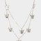 Collares Cortos Con Mariposas Collar Doble Con Mariposas - Plateado