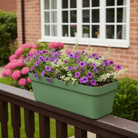 Maceta rectangular 11 lts VERDE