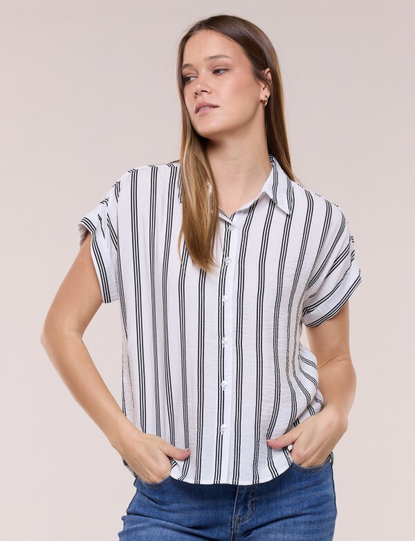 Camisa Rayas BLANCO/NEGRO