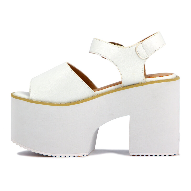 Sandalias Mujer Darkness Plataforma Blanco