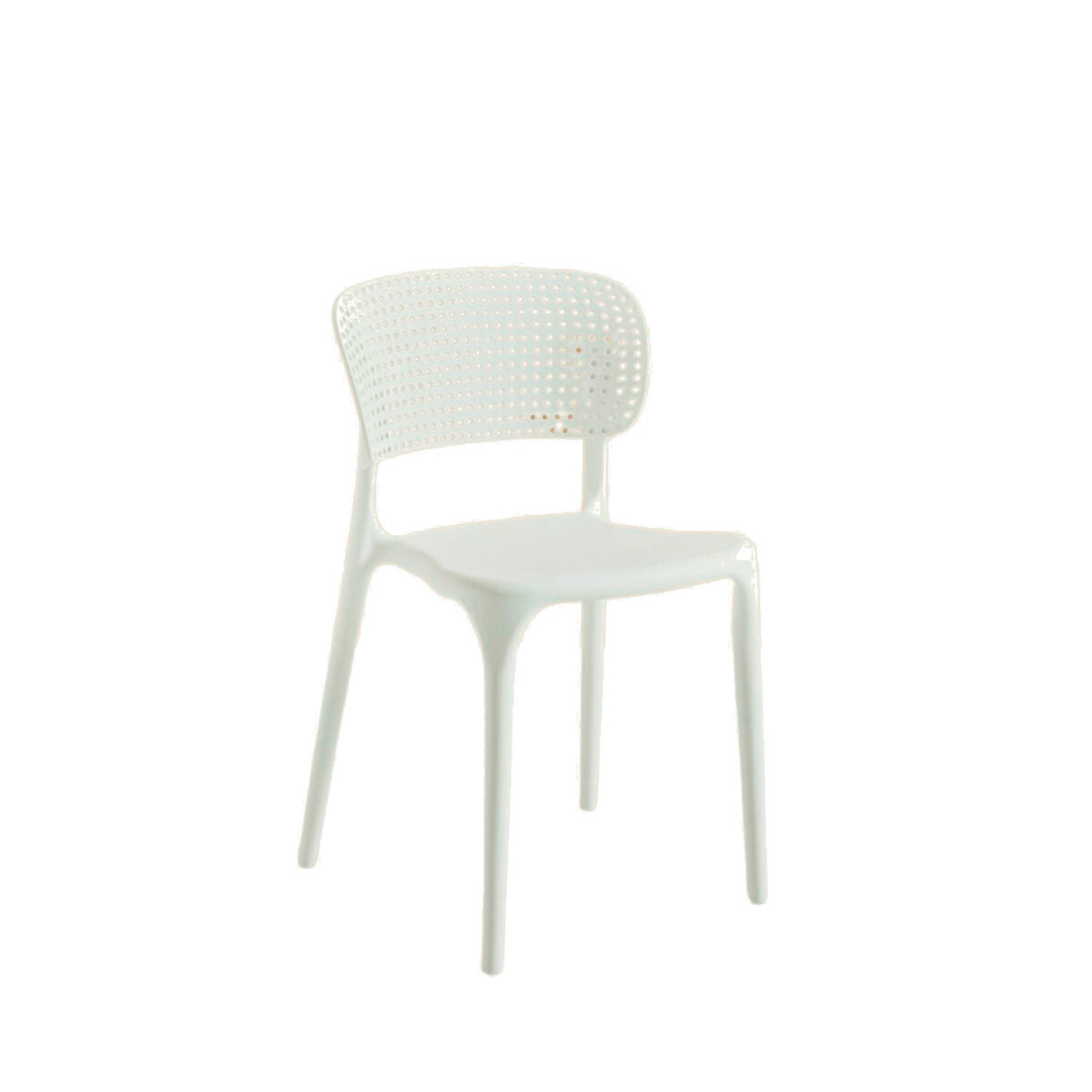 Silla Oslo Lumax Plástico Apilable Comedor Jardin Exterior - Blanco 