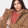 Campera Dama Sherpa Abrigo Impermeable Legacy Beige