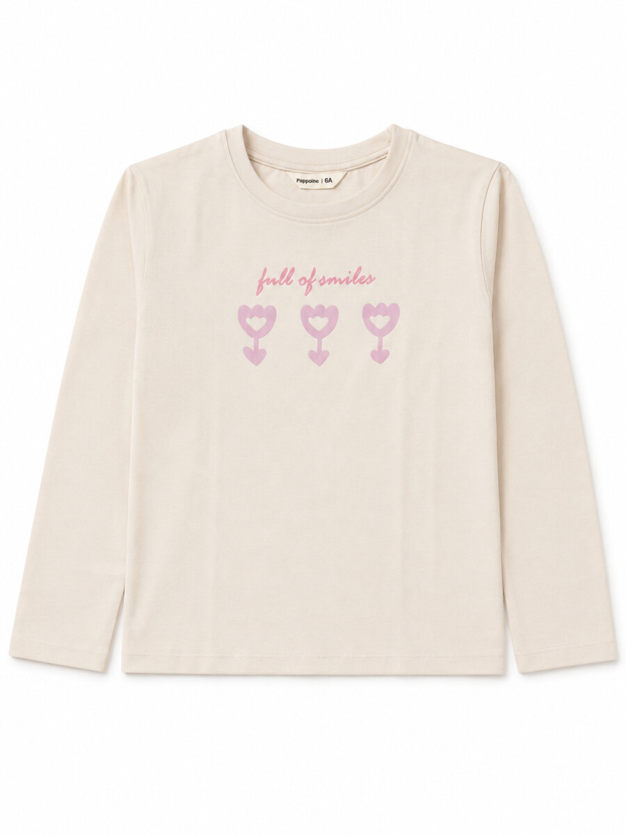 REMERA POSITIVE BLOOM - BEIGE 