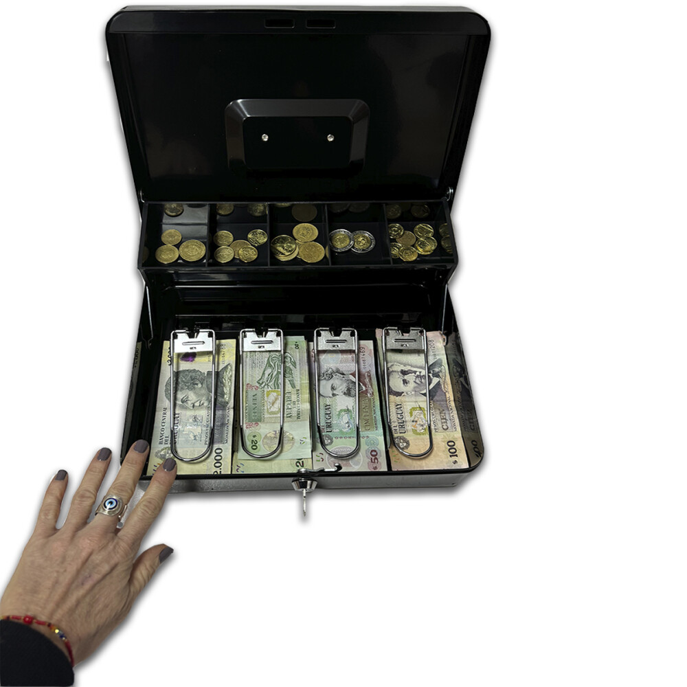 Caja/Cofre Registradora Con Divisiones Y Llaves Caja/Cofre Registradora Con Divisiones Y Llaves