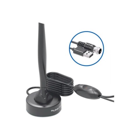 ANTENA DIGITAL CON USB PUNKTAL PK-AN40 Negro