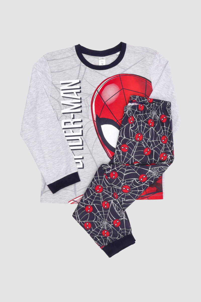 Pijama spiderman grey - Gris 