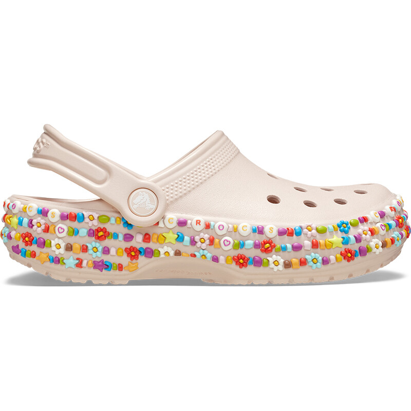 Crocs Classic Clog Beaded Band Rosado