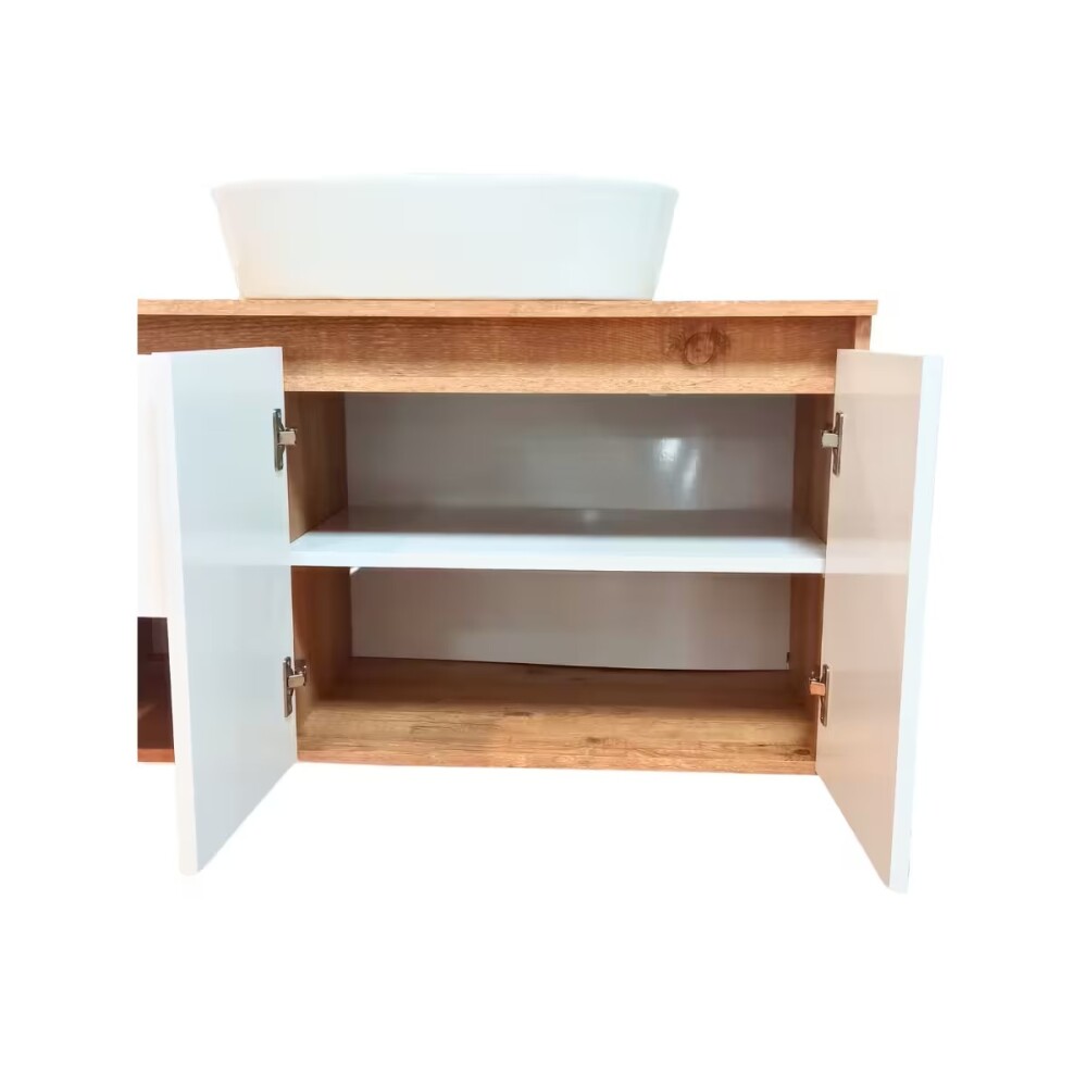 Mueble de baño suspendido Apollo Rustico Blanco 90 cm sin bacha Mueble De Baño Suspendido Apollo Rustico Blanco 90 Cm Sin Bacha