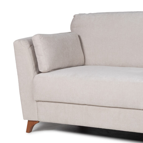 Sofá Capri - Tela Microfibra - 3 cuerpos Kruger 02-152 (Beige)