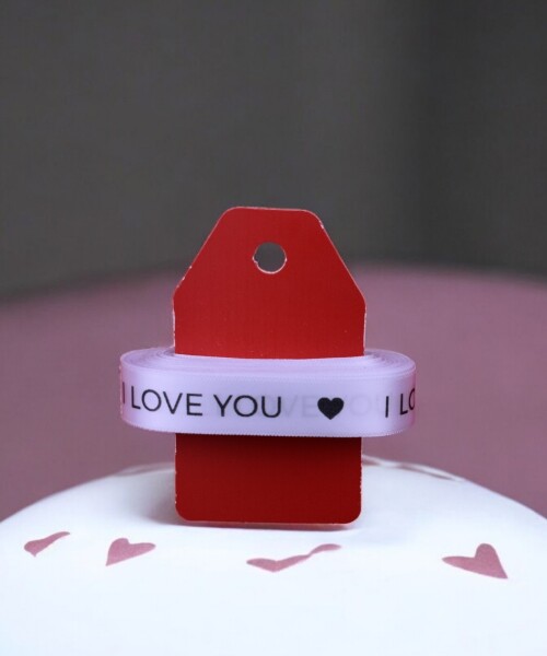 Cinta 2 cm. x 10 mts - I love you BLANCO