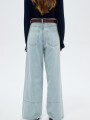 Pantalon Pano Celeste Grisaceo