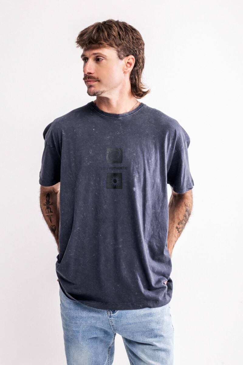 Remera oversize Rivas Gris oscuro