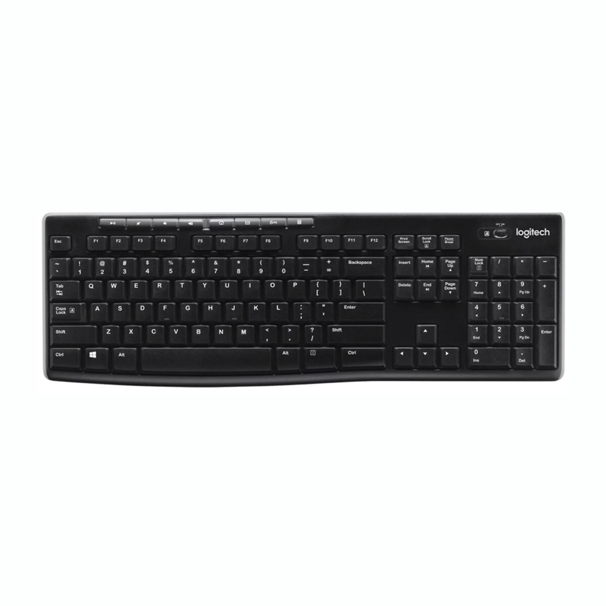 Teclado Inalámbrico LOGITECH K270 Compatible Con Windows - Black 
