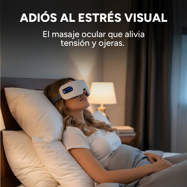 Masajeador Corporal Ojos Dolor Cabeza 3 Modos Uso Recargable Color Blanco