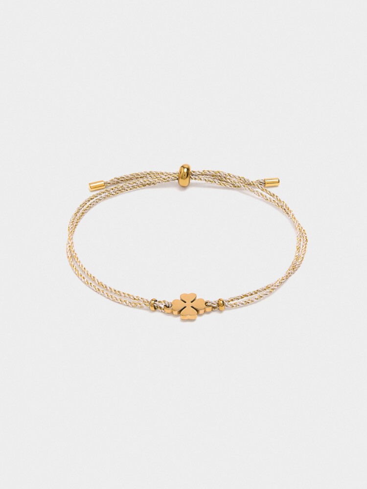 Pulsera Ajustable Con Charm - Acero Inoxidable gris