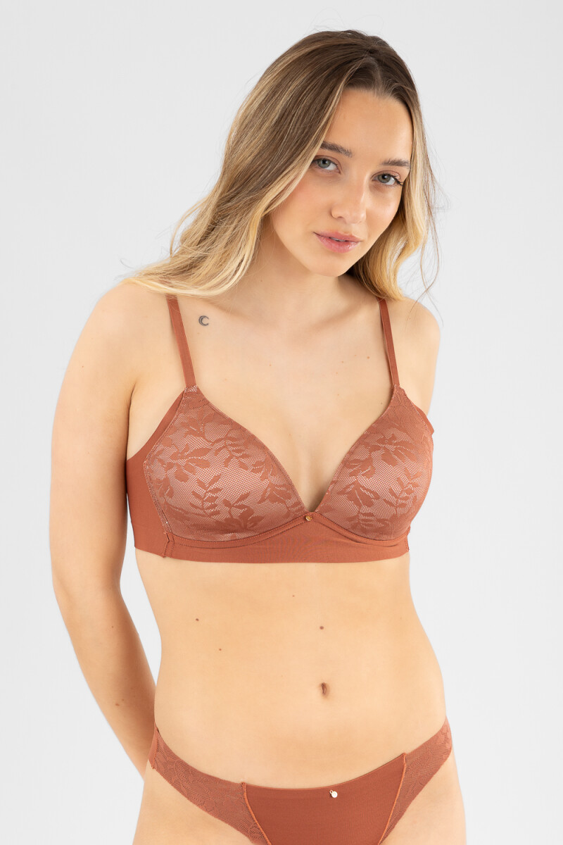 Soutien triangulo preformado canna - Rojo birck 