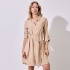 Vestido Botones BEIGE