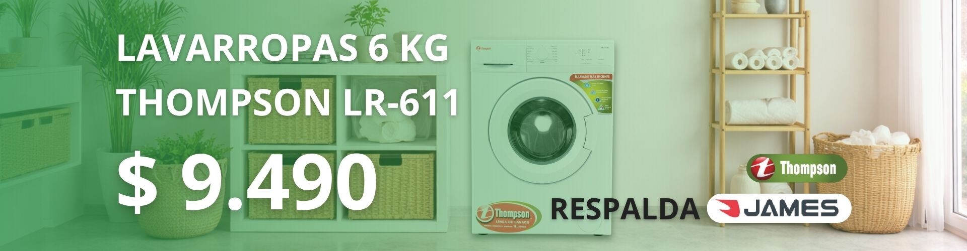 Lavarropas Thompson LR611 -Precio Nuevo