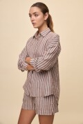 CAMISA SAUZAL STRIPED Chocolate