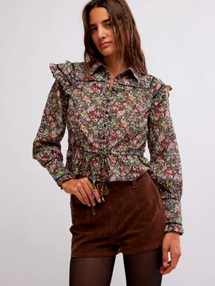 PRINTED DAYBREAK BLOUSE 