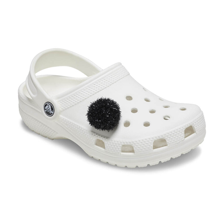 Jibbitz Black Metallic Puff Ball Multicolor