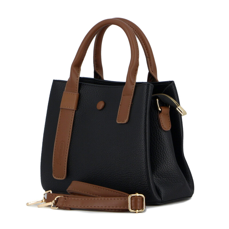 Cartera Mujer Darkness Con Correa Negro-marron