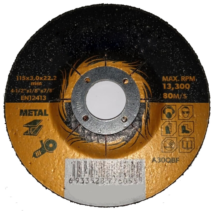 TOLSEN DISCO CORTE METAL CENTRO DEPRIMID 115mmX3. Tolsen Disco Corte Metal Centro Deprimid 115mmx3.