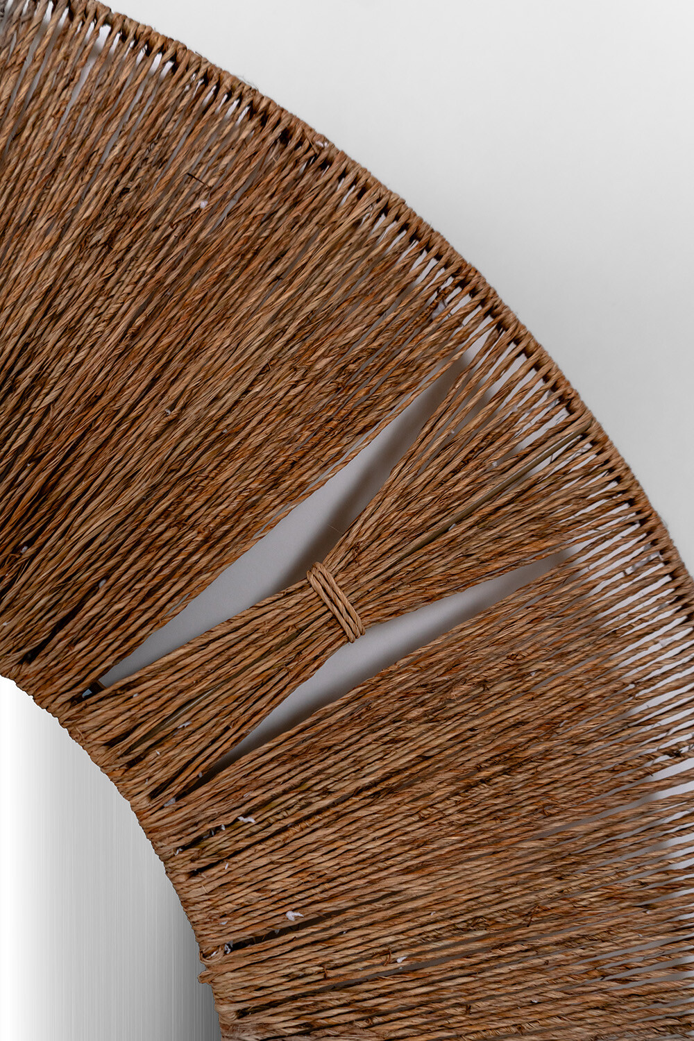 Espejo Redondo De Yute Color Unico