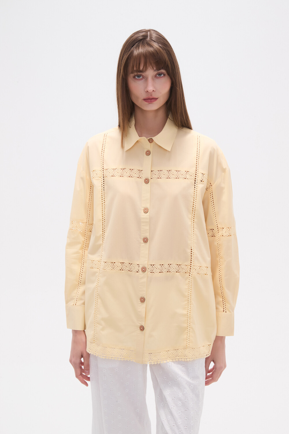 Camisa Agreica Amarillo Palido