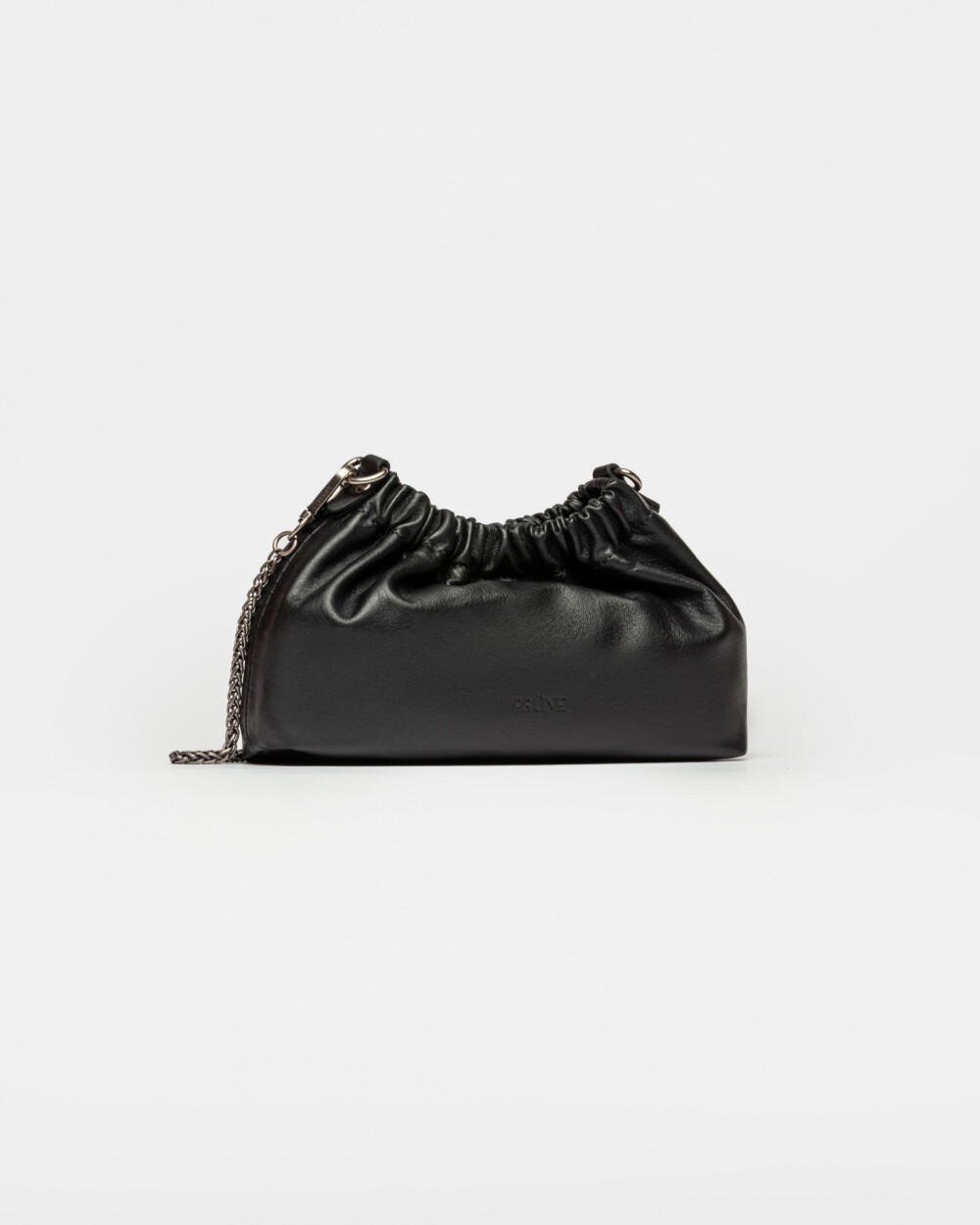 Mini bag Gina en cuero liso Negro