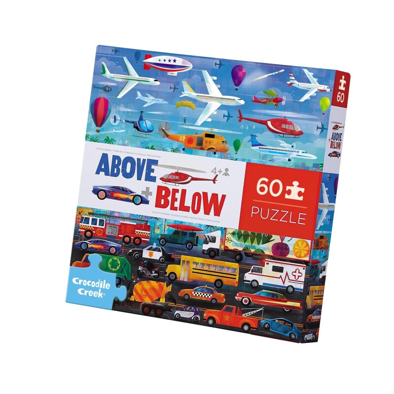 Puzzle Above & Below Transporte 48 Piezas - Crocodile Creek JUGUETE PUZZLE 48 PZAS ARRIBA/ABAJO TRASNPORTE