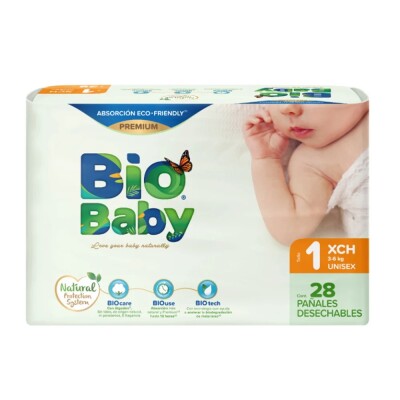 Pañales Biobaby Talle 1 Xch 28 Uds. Pañales Biobaby Talle 1 Xch 28 Uds.