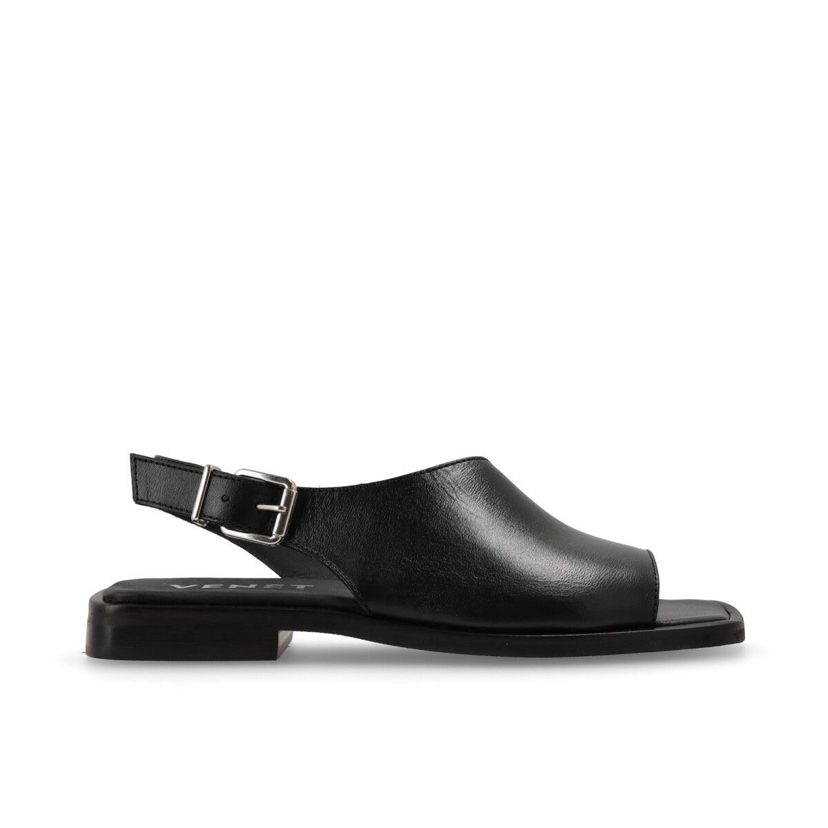 SANDALIAS VENET - CUERO NOVI - NEGRO