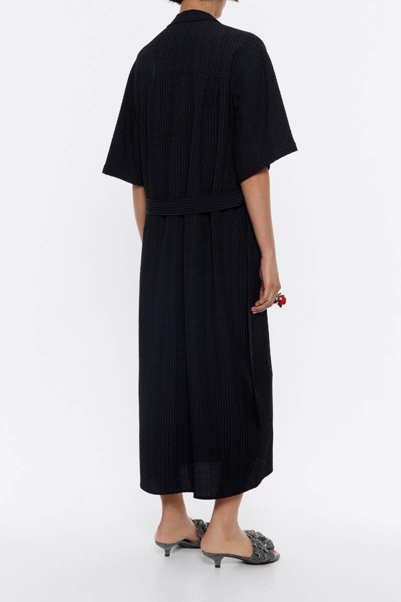 VESTIDO LARGO CAMISERO Negro