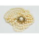 Collar tres hilos, perlas de cultivo 7.50 A 8 Mm, con broche de oro rosado 14K, 48 Cm Collar tres hilos, perlas de cultivo 7.50 A 8 Mm, con broche de oro rosado 14K, 48 Cm
