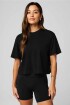 Polo Cotton Boxy Tee Mujer Black