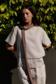 BLUSA LINO CRUZ BEIGE