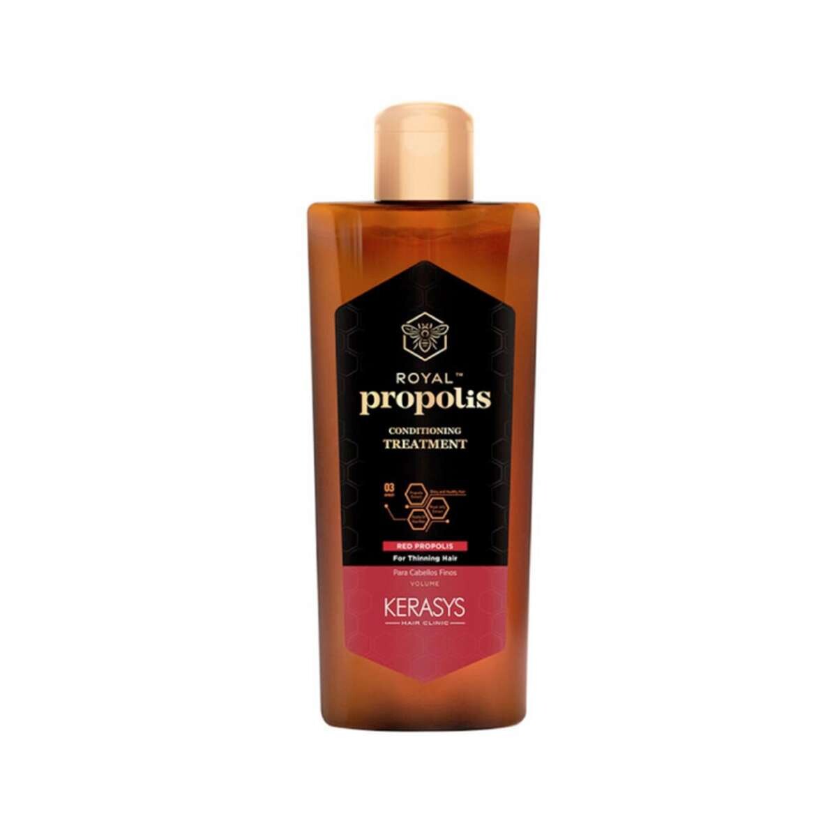 Acondicionador - Kerasys Royal Red Propolis - (180 Ml) - Para Cabellos Finos Y Teñidos. Añade Cuerpo, Fuerza Y Brillo. 
