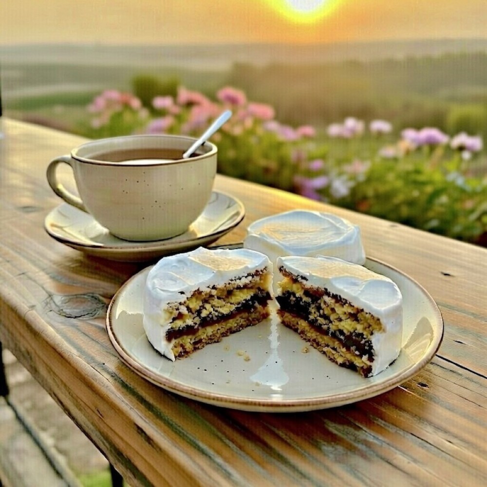 Alfajor de Nieve con Dulce de Leche Alfajor de Nieve con Dulce de Leche